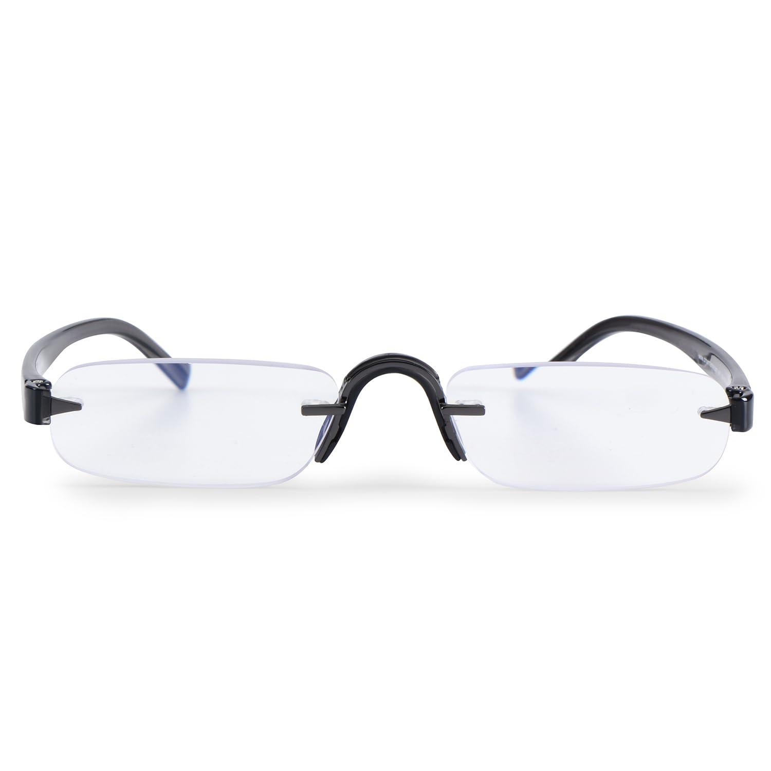 DR. HARMANN\'S READING GLASSES DR.HARMANN\'S READING GLASSES RIMLESS READERS FITTED WITH BLUE BLOCK LENS IN POLYCARBONATE MATERIAL (Model: ReadSafe Grey colour +1.75)