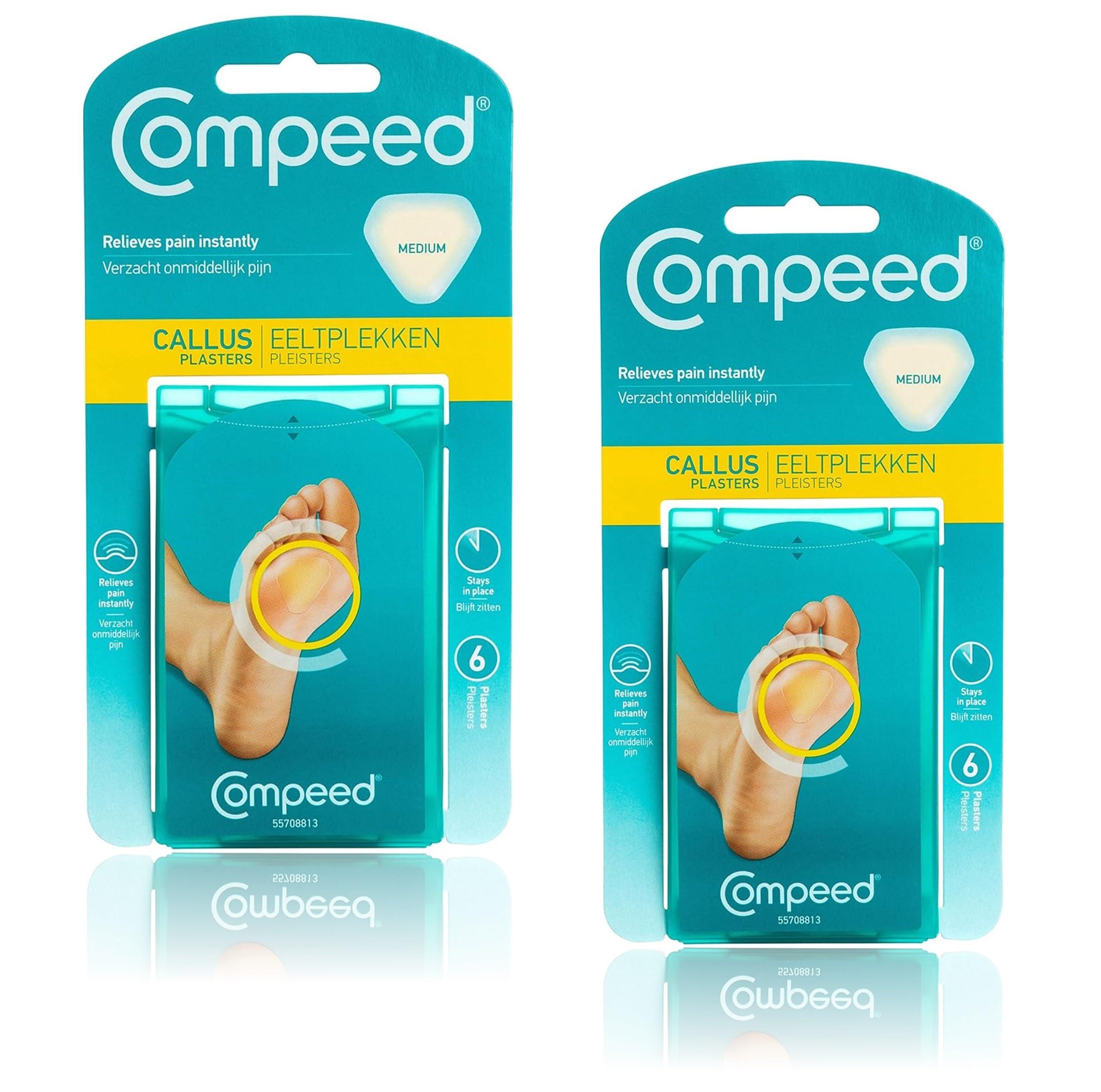 Compeed Compeed Callus Removal Bandage Strips For Under Foot Rubbing Protection, Breathable Callous Remover Pads For Feet Medium Size Patches_12 Pc Pack