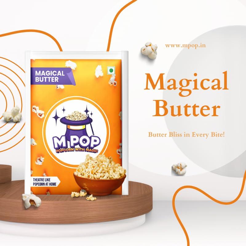 M POP M POP Magical Butter Instant Popcorn with Magic | Theatre Like Popcorn at Home (70g, Pack of 10)
