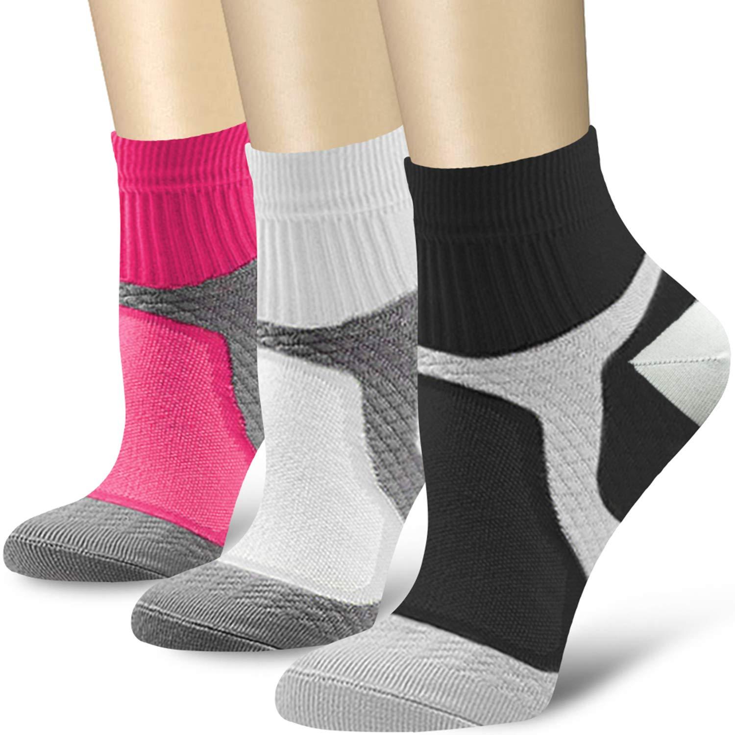 CHARMKING CHARMKING Compression Socks for Women & Men Circulation 15-20 mmHg is Best for Athletic Running Cycling Nurse Daily Wear, 09 Grey/Green, Small-Medium