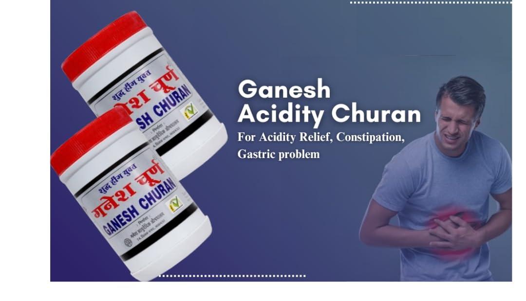 Ganesh Ayurvedic Aushadhalaya Ganesh Ayurvedic Aushadhalaya Acidity Churan for Indigestion, Bloating, and Constipation (80GM)
