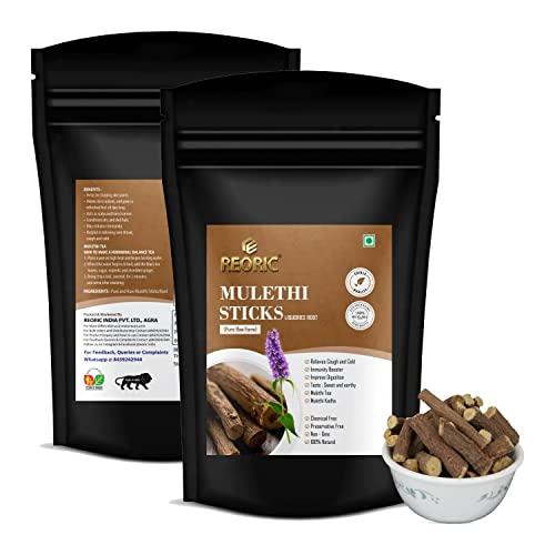 REORIC REORIC Mulethi Stick For Eating - 100g(Pack of 2) | Liquorice Roots | Yastimadhu Licorica Sticks | Licorice Roots | Jeshthamadha Use for immunity Booster