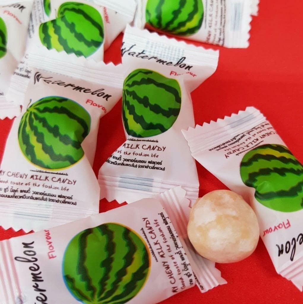 Generic Haoliyuan Thai Chew Thailand Milk Candy watermelon Flavour 360g (Pack Of 1)