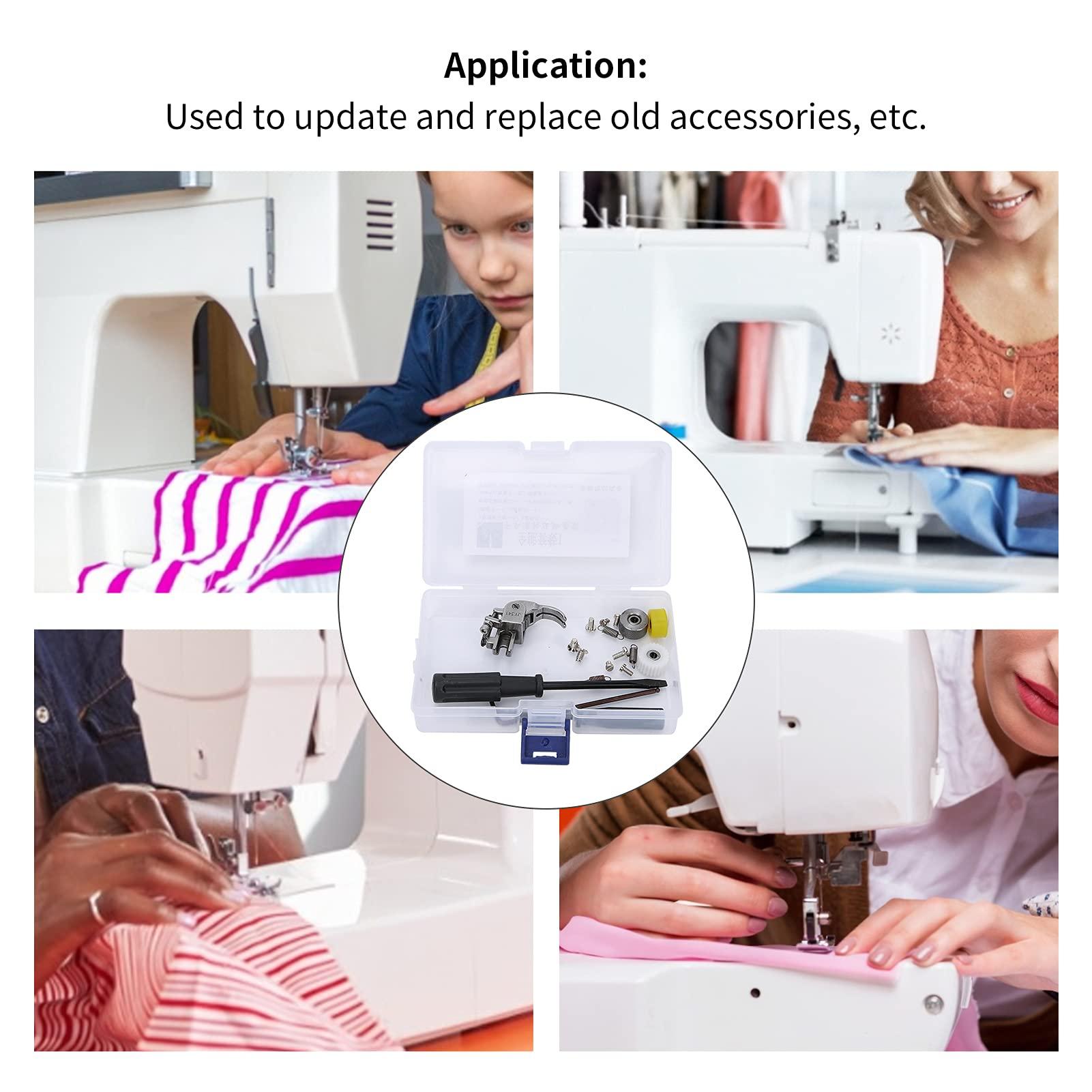 cigemay Roller Presser Foot, Presser Foot Tool Kit Walking Foot Almighty Replacement for Beginners