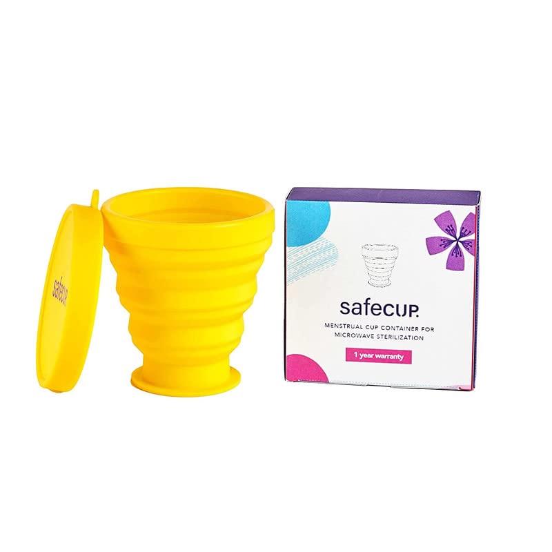 Safecup Safecup Menstrual Cup Microwave Sterilizer|Collapsible Cup|Last For 10 Years|5 Colours Choice|Clean Your Cup Easily (Sunny Yellow),1 Count