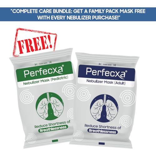 Perfecxa Perfecxa Respiratory Nebulizer with Complete Kit for Kids & Adults Nebulizer (White, Blue) | VHS 210