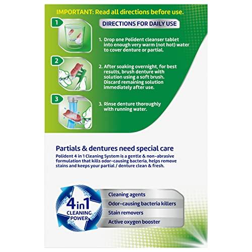 Polident Polident Antibacterial Overnight Denture Cleanser Triplemint - 120 Tablets