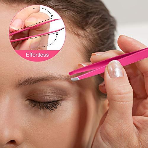 Honoson 12 Pieces Facial Hair Removal Set Including 4 Pieces Hair Removal Spring 4 Pieces Eyebrow Trimmer 4 Pieces Stainless Steel Tweezers Facial Remover Threading Tool for Facial Hair, Upper Lip Cheeks