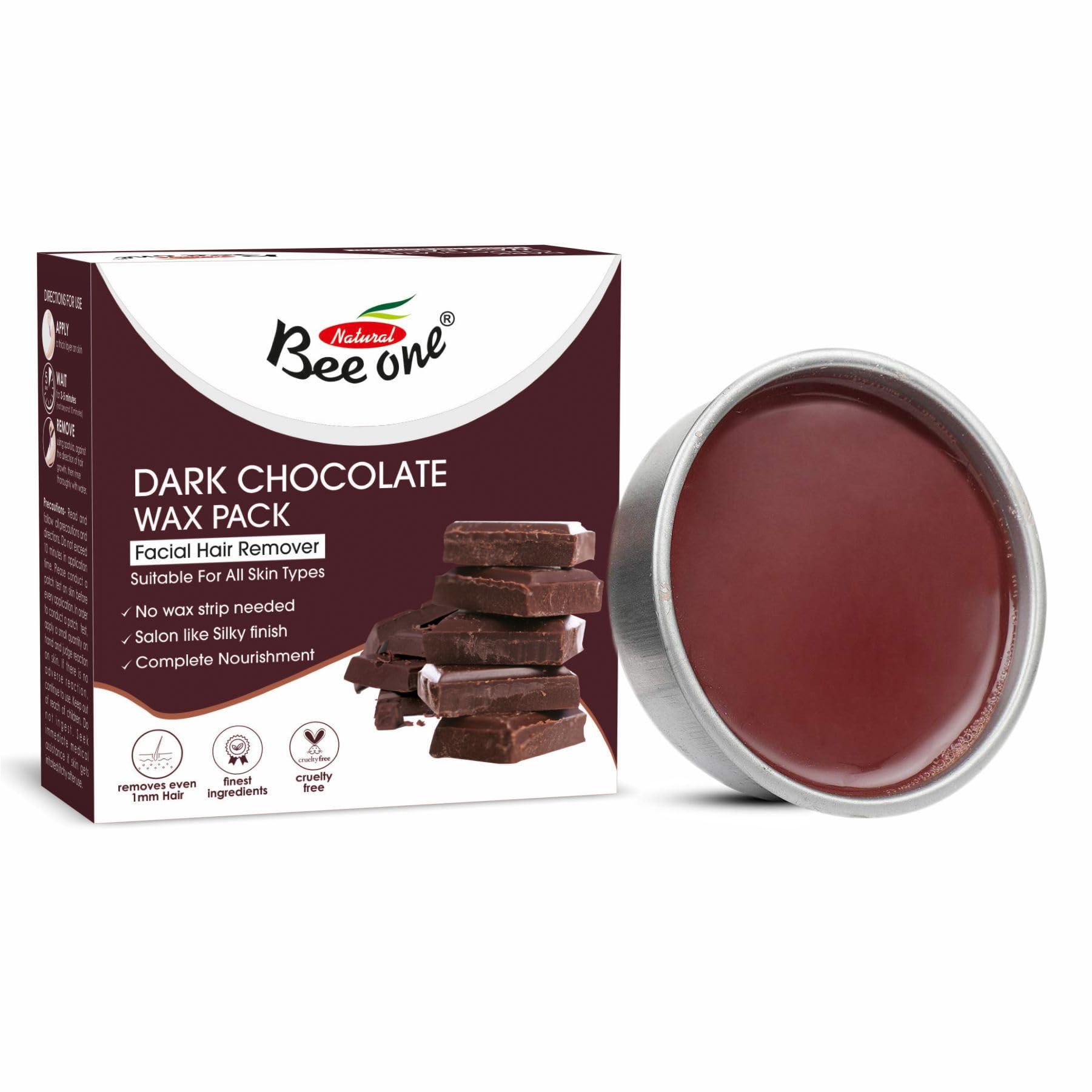 BEE ONE Beeone Dark Chocolate Milky Wax - 220g | Nourishing Hair Removal Wax with Dark Chocolate for Smooth, Soft Skin | Suitable for All Skin Types | No Strips Needed