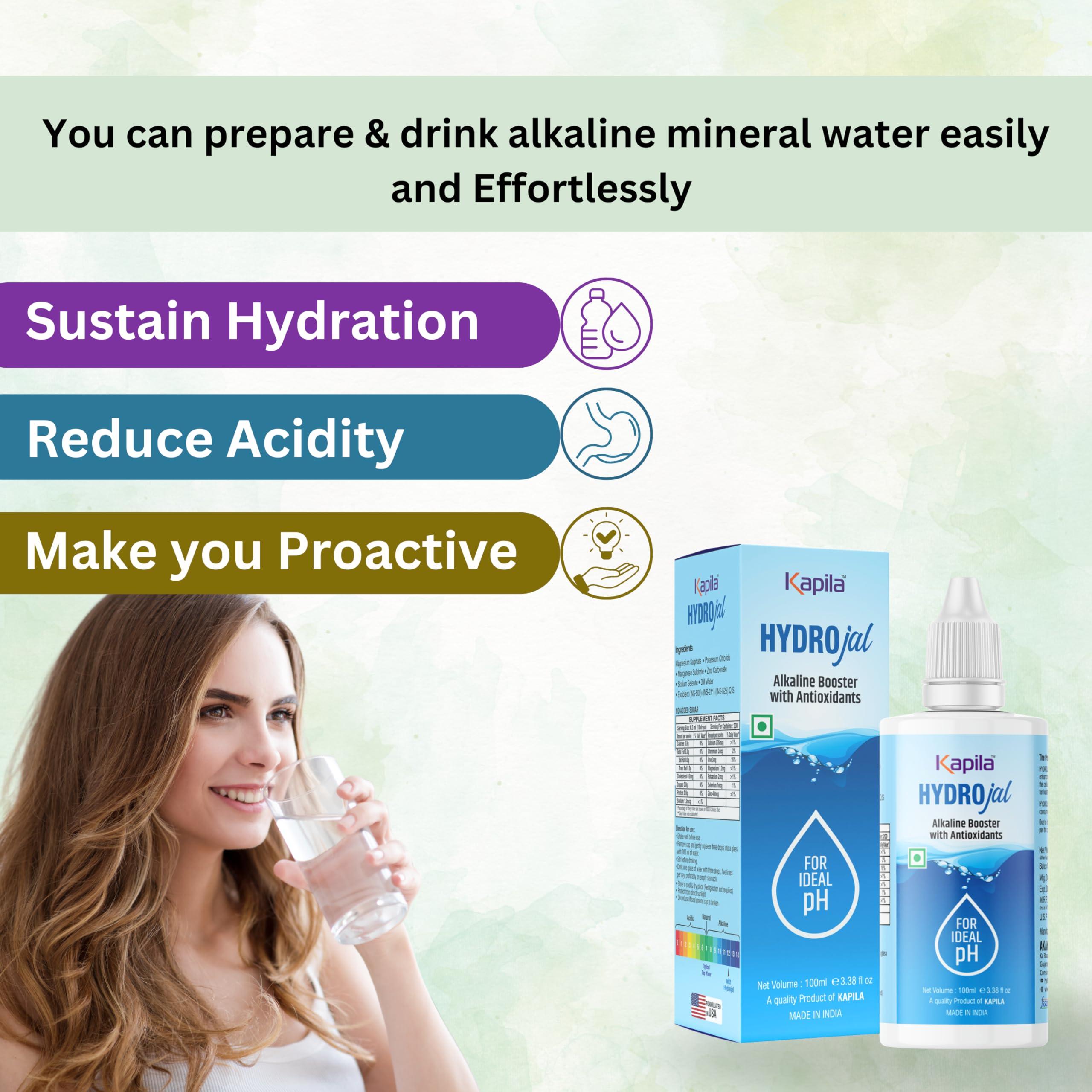 Kapila NONI Kapila NONI Hydrojal pH Booster Drops for Alkaline Water 100ml | pH Booster Drops for Drinking Water | Immune support & Detox