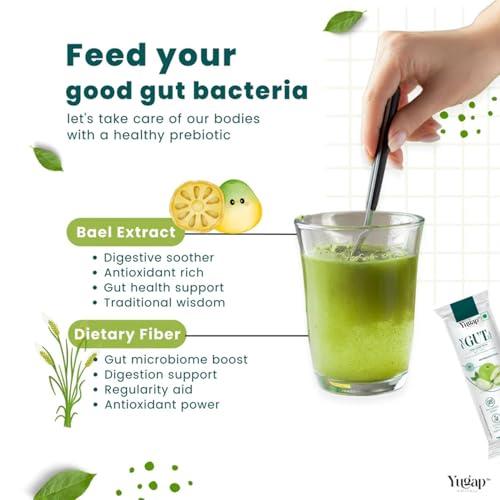 YUGAP WELLNESS Yugap Yugut Health Sachets | Bael Extract, Prebiotic Dietary Fiber | Supports Digestive Health, Regular Bowel Movements, Gut Integrity, and Immune Function (Pack of 1)