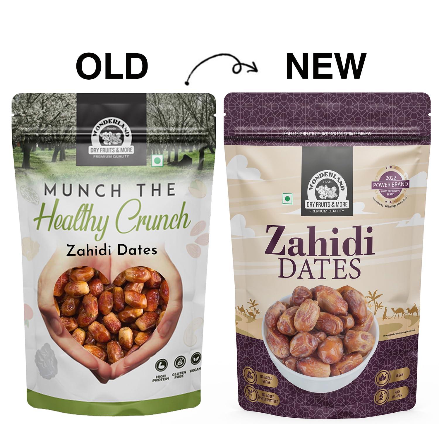 WONDERLAND FOODS (DEVICE) WONDERLAND FOODS (DEVICE) Dry Fruits Zahidi Dates 1Kg (500G X 2) Pouch | Healthy & Nutritious Soft Khajoor | Khajur Rich In Iron, Fibre & Vitamins, Fresh