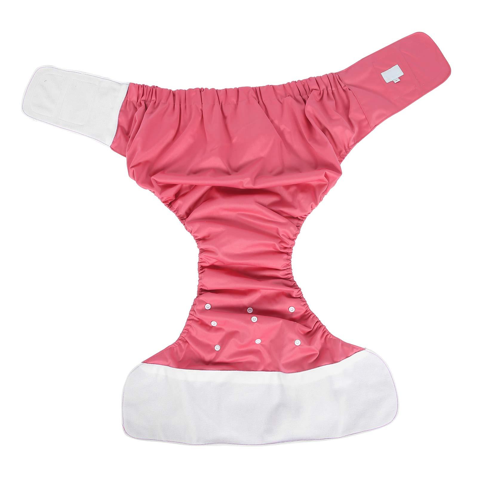 Shanrya Diaper, Eco-Friendly Adult Nappy for Elderly for Incontinence for Disabled for Nursing(705 Rose red)