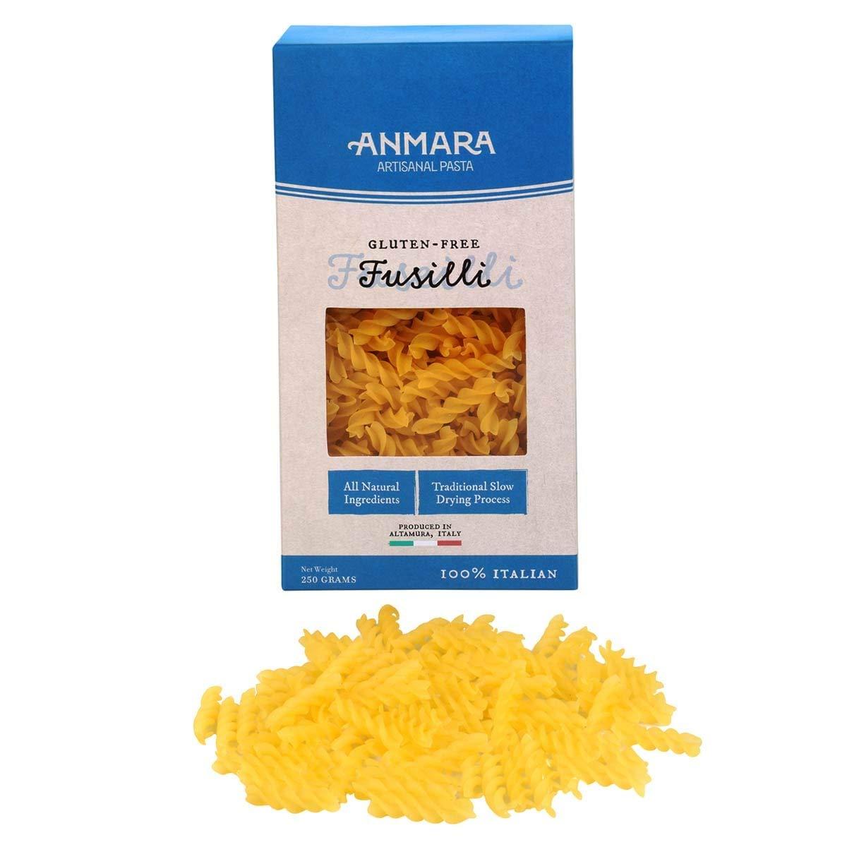 Anmara Anmara Artisanal Pasta, Combo Pack of Gluten Free Fusilli 250g and Pennete 250g Pack of 2