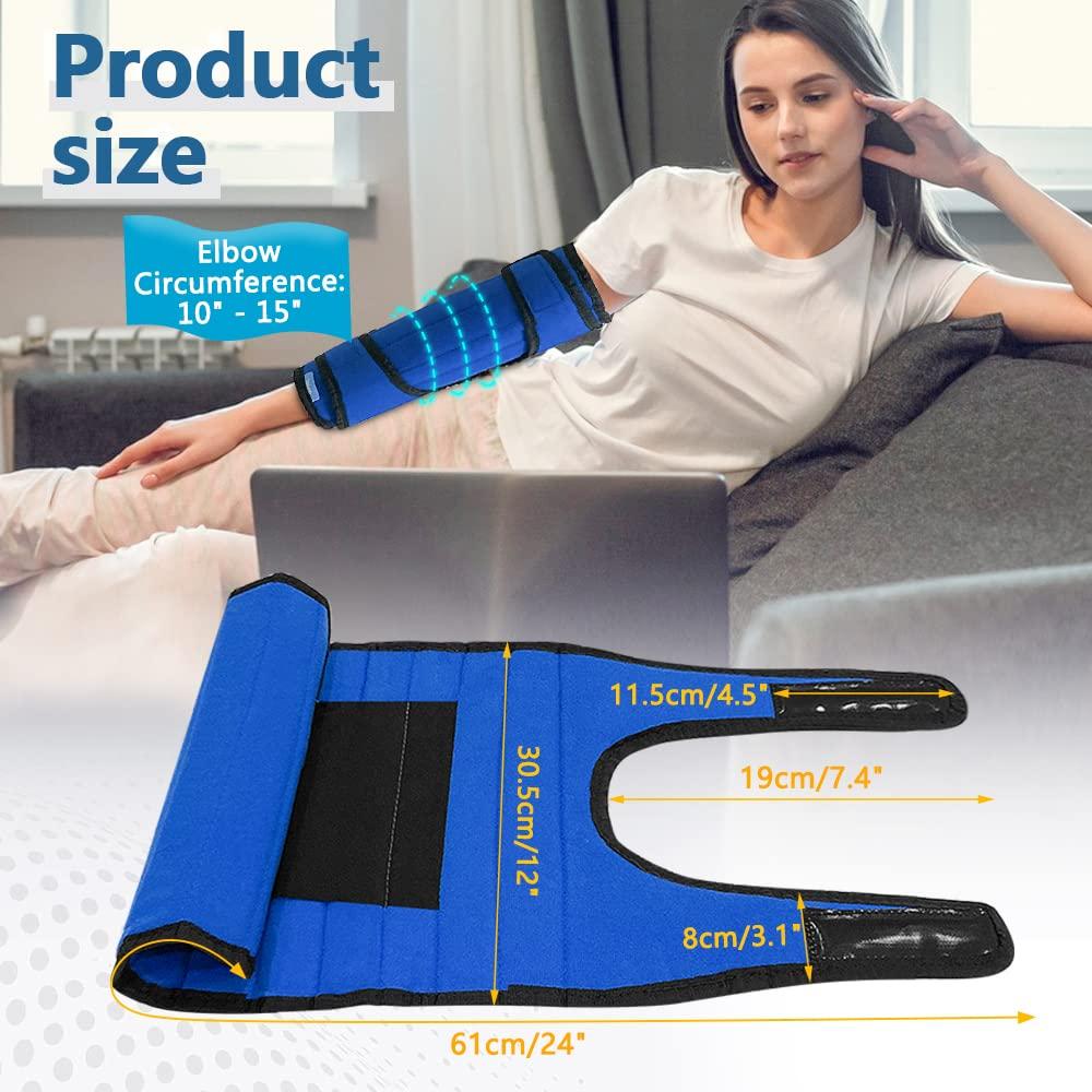 Zelen Elbow Brace Immobilizer Elbow Splint Arm Ulnar Nerve Brace Support Cubital Tunnel Fracture Elbow Braces Medical Stabilizer for Men Womens Youth Large Pm Night Time Sleeping Immobilizing Equipment (L)