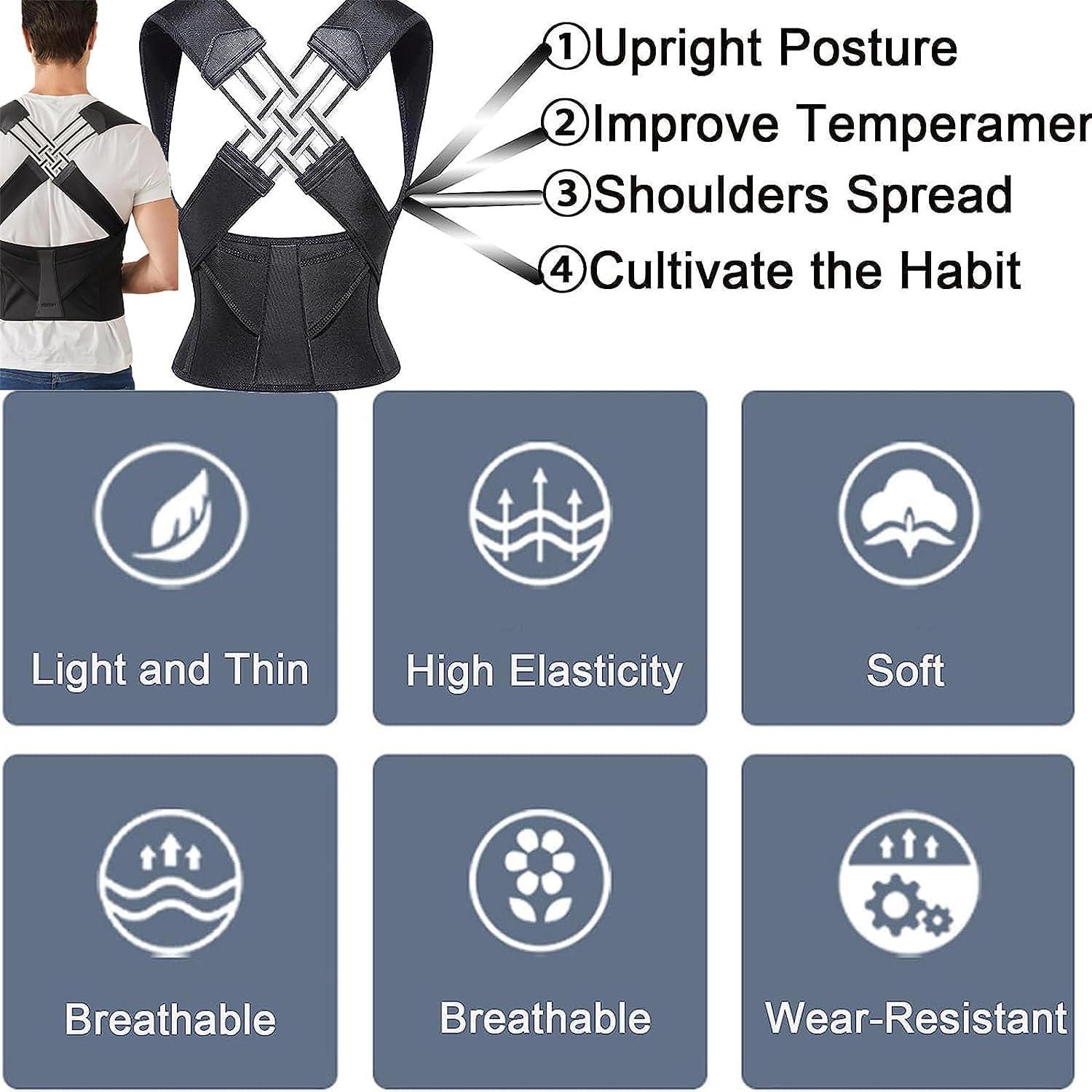 Calyrex Calyrex Posture Corrector for Women and Men, Adjustable Back Posture Belt Office Home Gym Unisex, Back Brace for Clavicle Support and Providing Pain Relief from Neck, Back and Shoulder (XL)