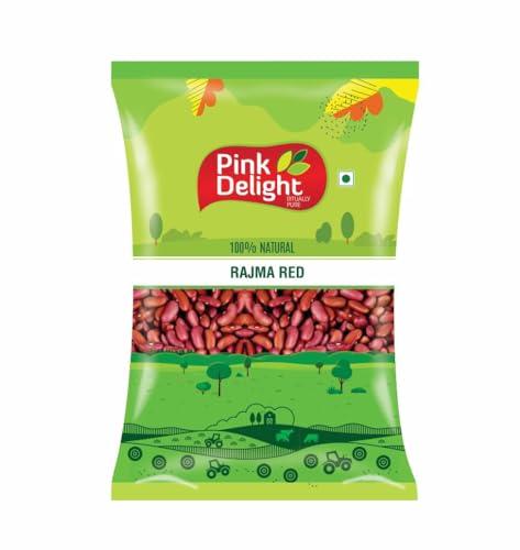 Pink Delight Pink Delight Unpolished Red Rajma (Big) | Big Kidney Beans | Gluten Free | Unpolished | 1 Kg