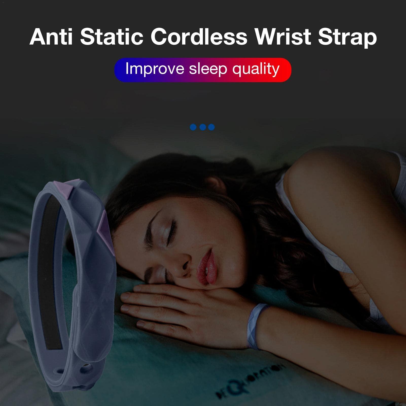 Topaty Topaty Anti-Static Cordless Wrist Strap | Automatic Electrostatic Removal Bracelet Human Body in Winter | Not Easy Fall Off Adjustable Antistatic Static Silicone Wristband for Men and Women