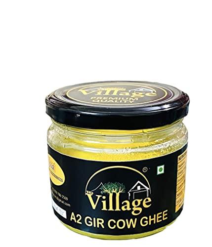XENIYA ENTERPRISES THE VILLAGE pure Gir Organic A2 Pure Ghee | 100% Desi Gir Cow | Bilona Method | 350 ml Glass Bottle | Grass feed, Cultured, Premium & Traditional Ghee | Immunity Booster