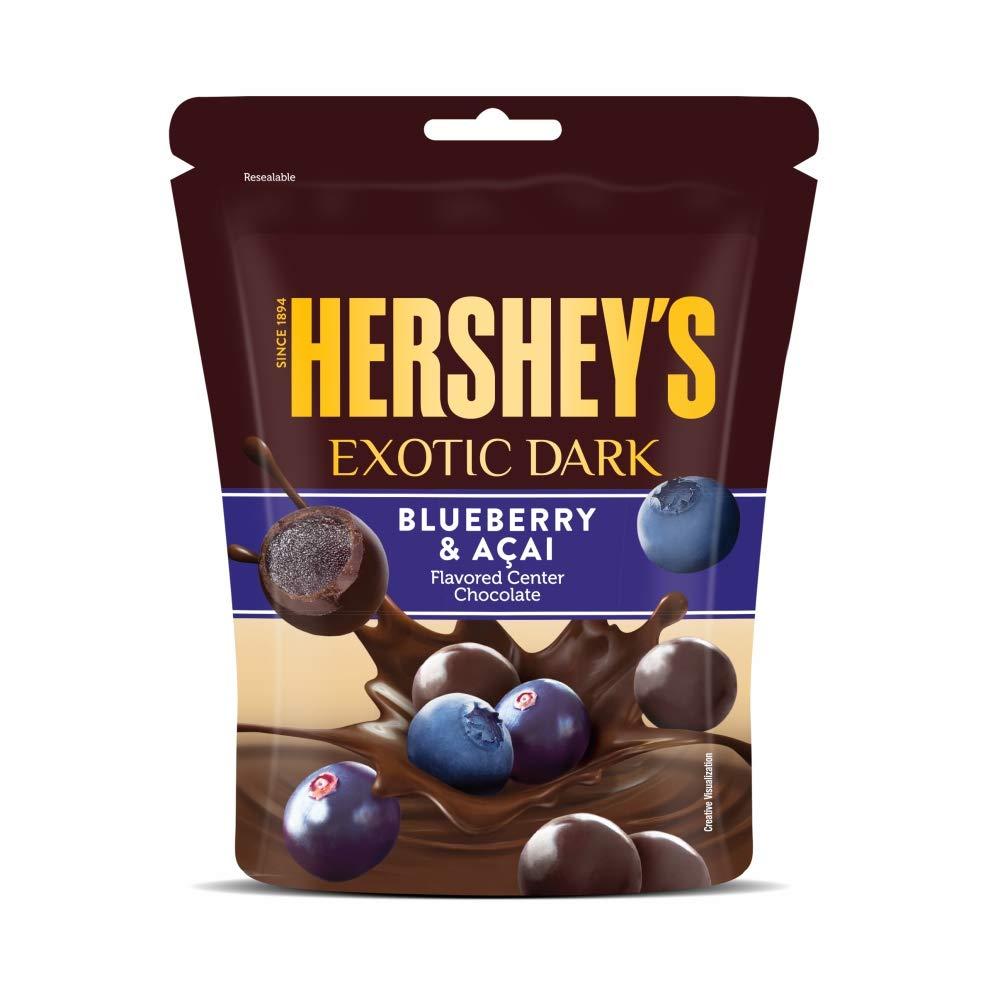 HERSHEY'S HERSHEY\'S Exotic Dark Blueberry & Acai Flavor| Dark Cocoa Rich Chocolates 100 G - Pack of 2 - 200 Gm