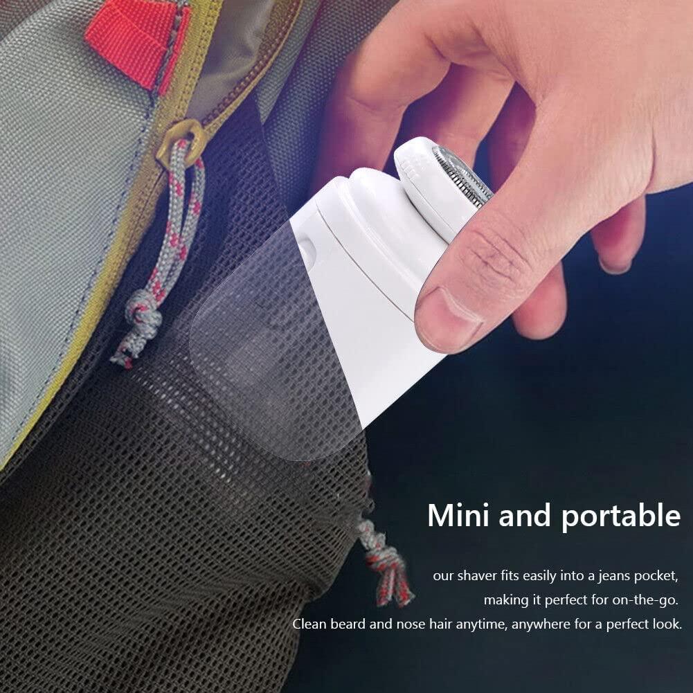TCCO ENTERPRISE TCCO ENTERPRISE Pocket Size Mini Electric Shaver With Nose Hair Trimmer for Men, Super Small Electric Razor for Travel Beard Shaving - Type C Quick Charging, Powerful & Silent Motor