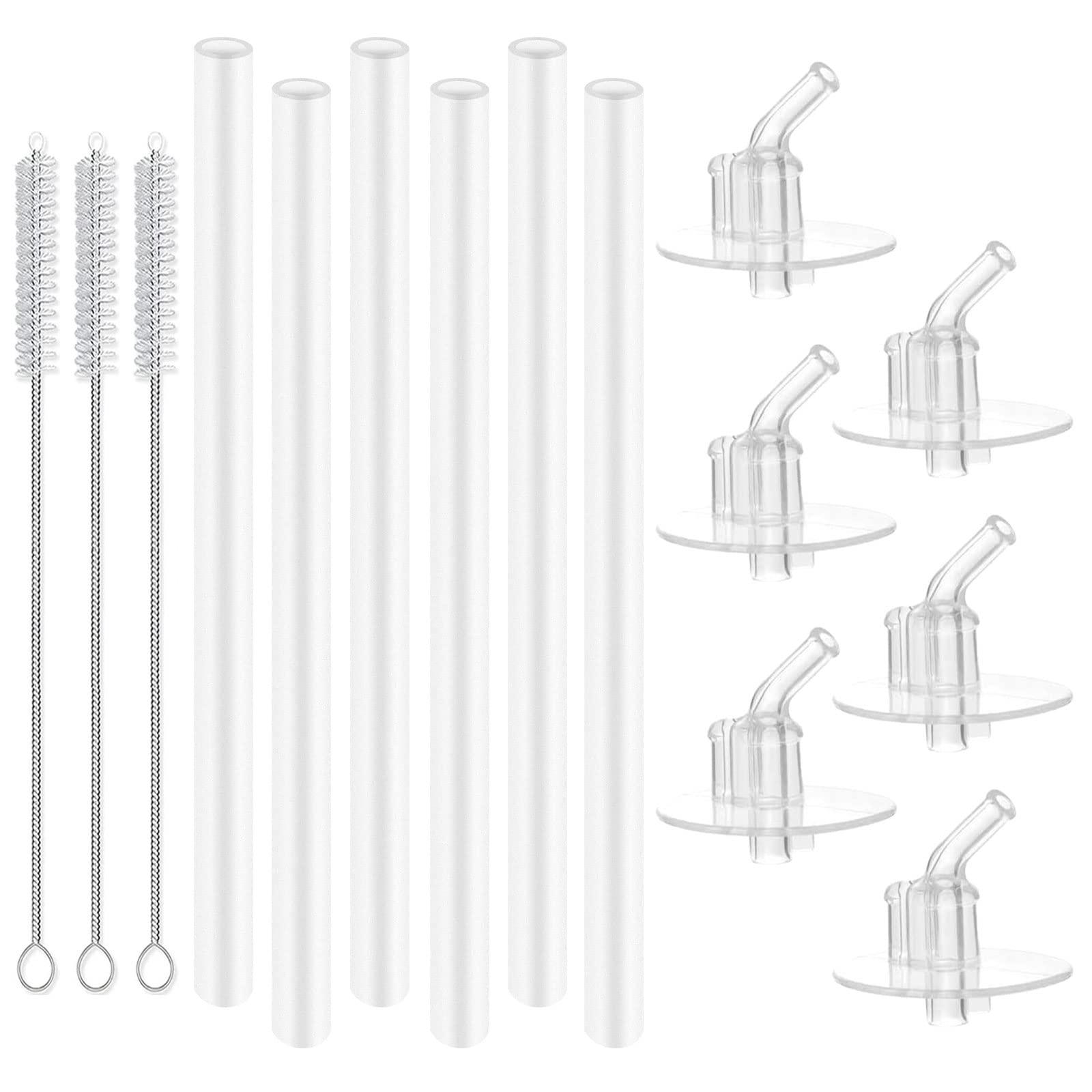 Marbe 6pack Replacement Straws for Thermos Funtainer Bottle, Straws Stem Set with Cleaning Brushesï¼Å’Safe to use for Adult/Children (6 Straws+3 Cleaning Brushes)