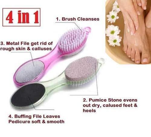 LGS LGS Foot Scrubber For Dead Skin Double Sided Foot Scrub For Salon And Parlour Accessories For Men And Women (Pack Of 5)