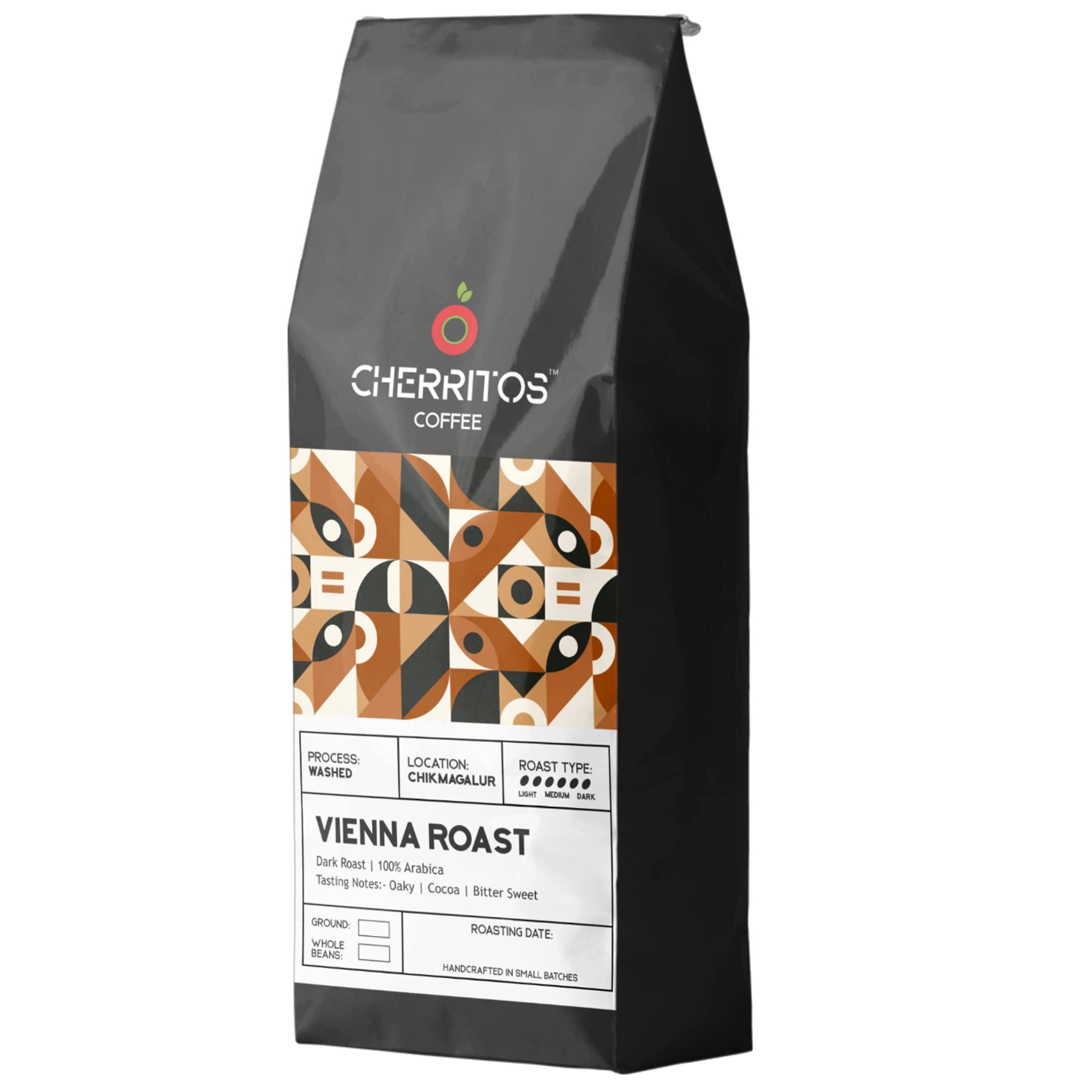 CHERRITOS CHERRITOS Coffee, Vienna Roast (Dark Roast), Arabica Coffee, Freshly Roasted, 250 Grams (Whole Beans)
