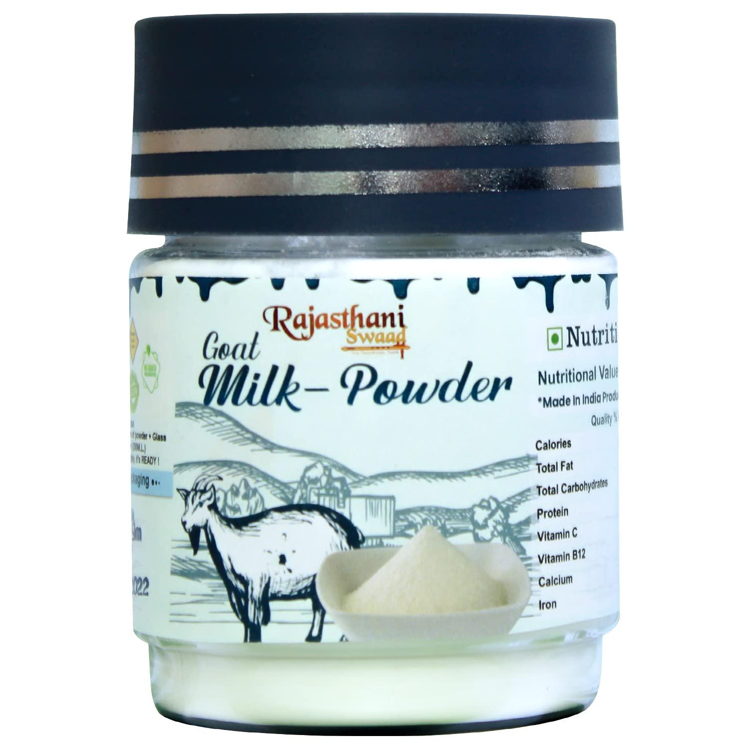 Rajasthani Swaad Rajasthani Swaad Organic Goat Milk Powder | Freeze Dried Grass Fed Goat Dry Milk Powder | Gluten Free No Additives No Preservatives | 300 Grams