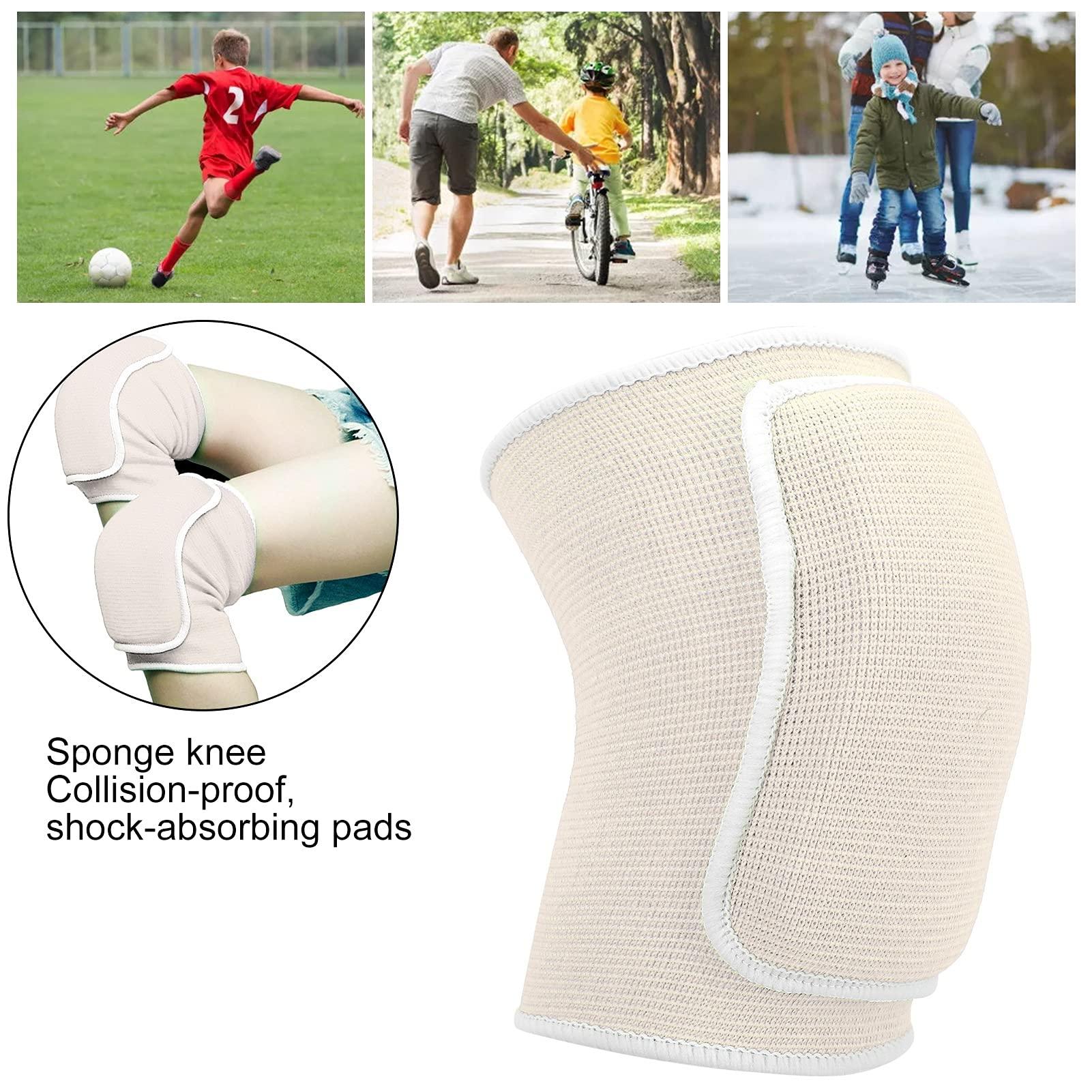 Shanrya Knee Pads, Firm Flexible Knee Pad Basketball Sponge Pad for Sports(White)