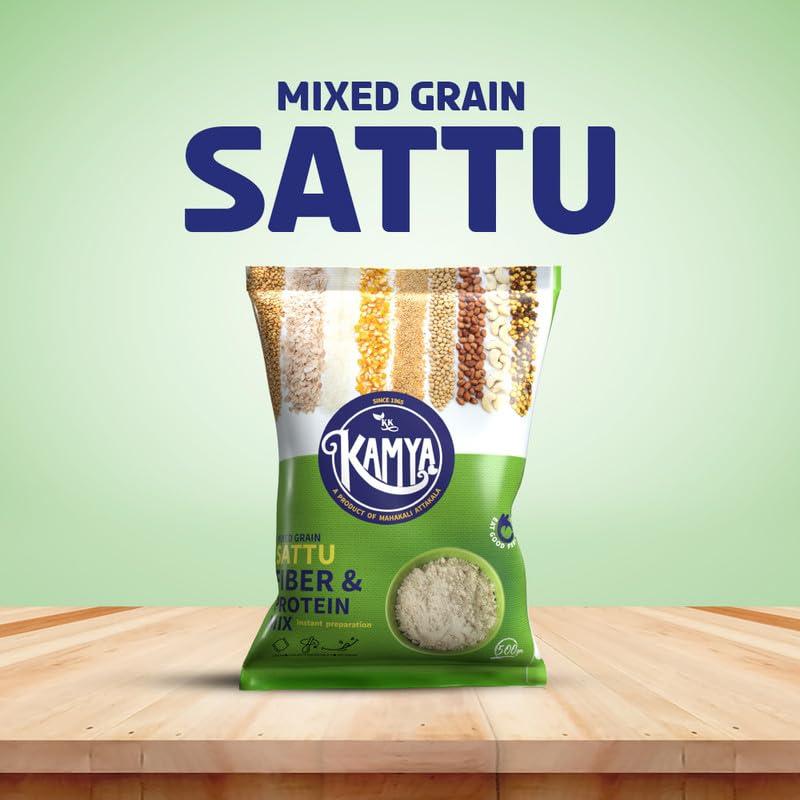 KK Kamya Kamya Mixed Grain Sattu | Naturals Powder with High Protein and Fiber |100% Natural Nutrition | Cereals & Grains Sattu Drink (Pack of 1, 1Kg.)