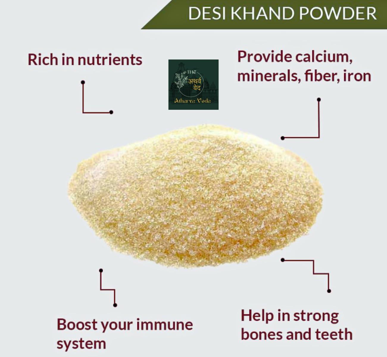 The Atharva-Veda Desi Khandsari 5kg Organic Khand Sugar - No Impurities & Hygienically Packed