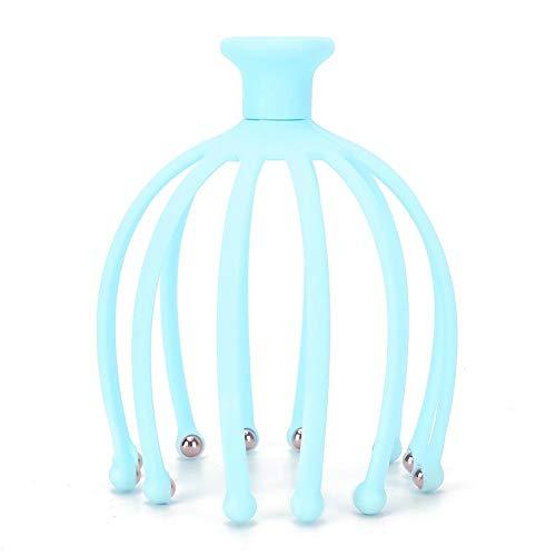 Aufee 12 Claw Head Massager Toy, Claw Head Massager Stress Relief Hair Therapy Rolling Ball Scalp Massage Toy(Blue)