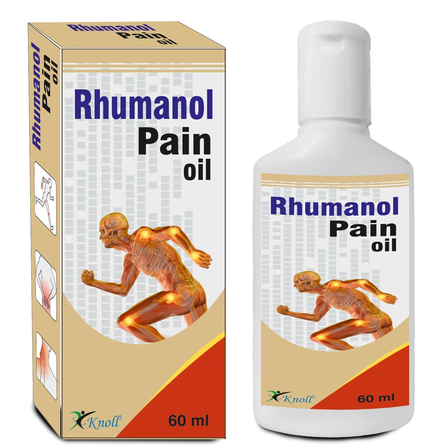 Knoll Healthcare Knoll Healthcare Rhumanol Pain Oil Ayurvedic Care for Pain Relief For Joint Back Pain Knee Shoulder & Muscle Pain 60ML (Pack of 1)