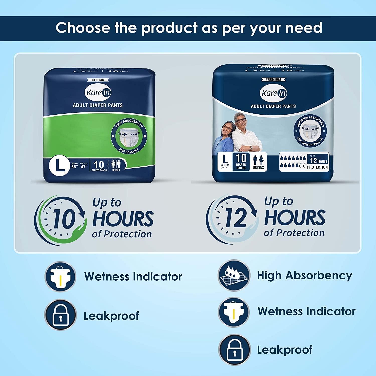 Kare In Kare In Large-XL Size Adult Pull Ups Pant Style Underwear 10Pcs / 1 Pack Diapers