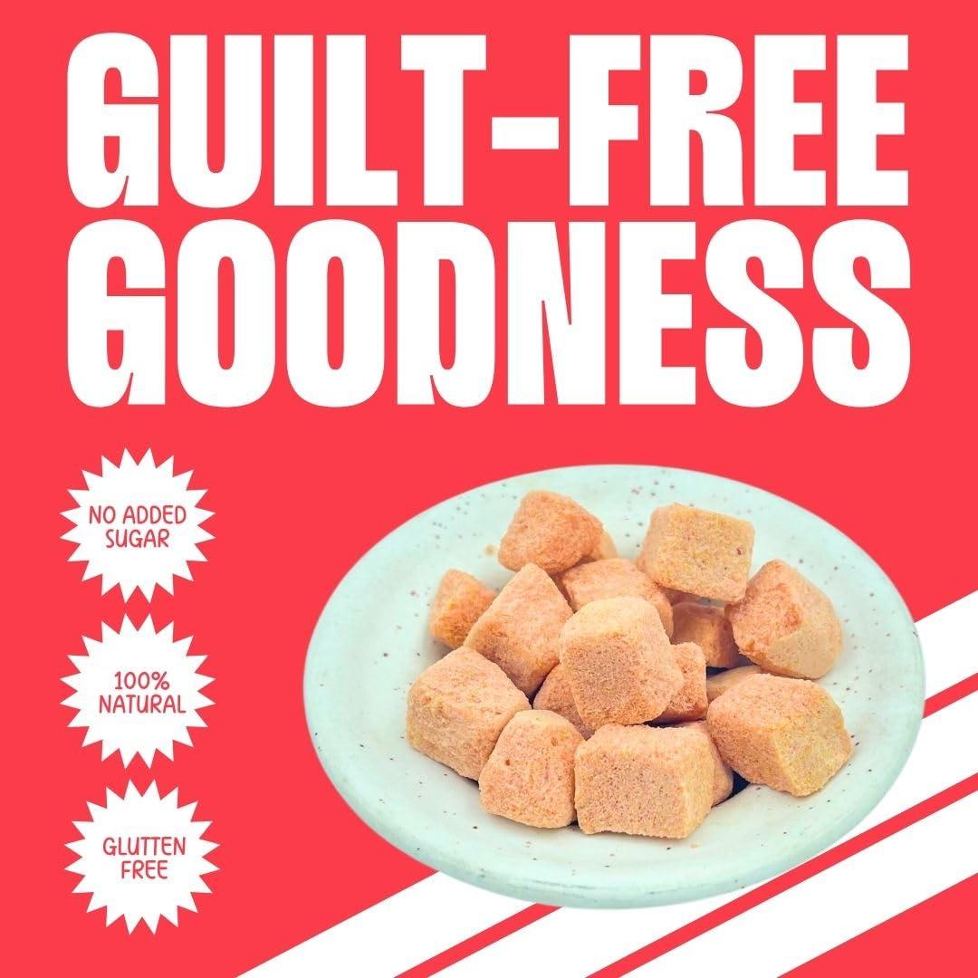 Moon Moon Freeze Dried Guava | No Preservatives, No Added Sugar, Healthy Dried Fruit | 100% Natural, Vegan, Gluten Free Snack for Kids and Adults | 16 g Pouch (Pack of 1)