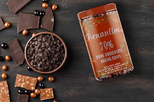 Benaulim Benaulim Dark Chocolate Chips(Real Chocolate)(70% COCOA), 150g