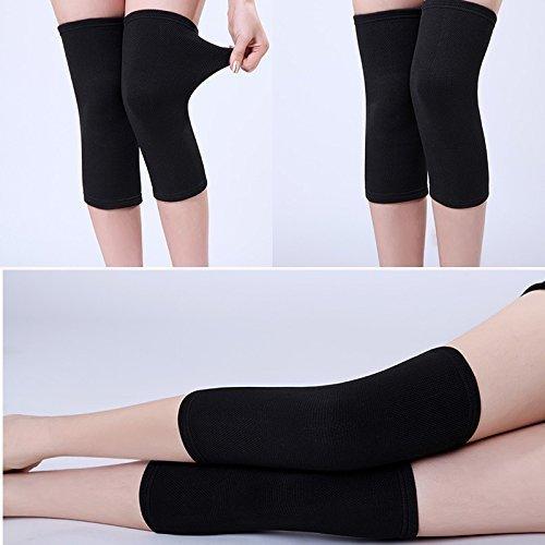 Bandhan Bandhan - Unisex Compression Stockings Pressure Nylon Vein Stocking Knee High Leg Support Stretch Pressure Circulation Stock Black 2 Pair