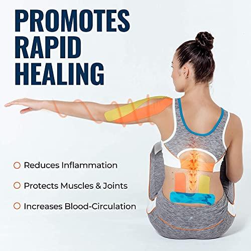 XIVUMN XIVUMN Kinesiology Tape Athletic Elastic Kneepad Muscle Tape Waterproof Sports Tape Water Resistant Tape for Joints Support and Comfort Knee Taping for Sport Activities(Color : Assorted) (3)