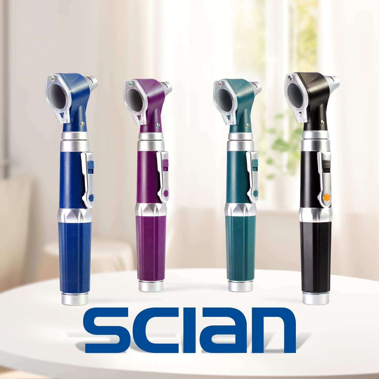 Scian Scian Mcp Otoscope Ot10G With Light-Ear Infection Detector,Pocket Ear Scope With Hard Plastic Case For Kids,Adults,Doctor,Pets In Multiple Colors(Black)