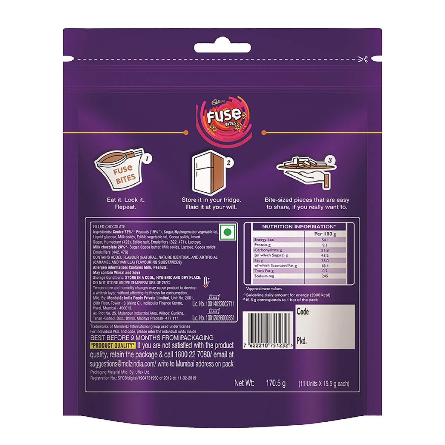 Cadbury Cadbury Fuse Chocolate Home Treats-171 Gm
