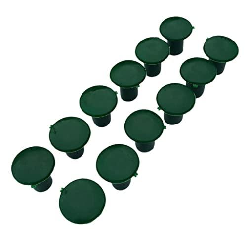 IVELECT 12pcs Durable Plastic Safety Garden Cane End Caps Bamboo Protectors