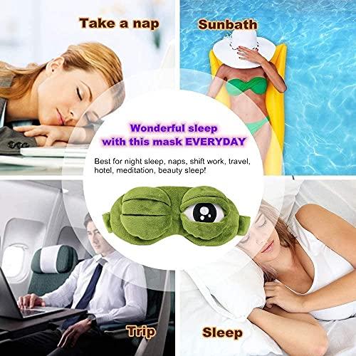 bumsufon Sleep Masks for Women,Cute Frog Funny Eye Masks for Adults Kids Funny Blindfold with Eyes Open Sleep Mask Sleep Mask for Sleeping
