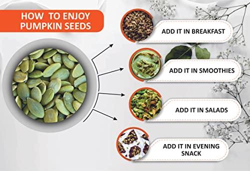 ZWACK ZWACK Organic Healthy Seeds, Superfood Fresh Nutritious Edible Seeds for Eating. Pumpkin Seed for Eating Rich Source of Omega 3, Protein, Vitamin & Minerals Kaddu Ke Beej (Pumpkin Seeds, 1 Kg)