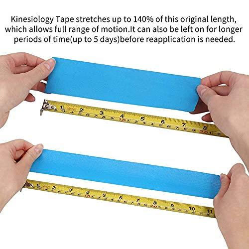 Electrotech HealthOn Kinesiology Tape | Kinesiology Tapes Waterproof | Sports Tape | Knee, Elbow, Shoulders, Ankles, Wrists, Back, Neck, arms & Thigh on Injury | Uncut Muscle Support Tape | 5cm x 5m roll