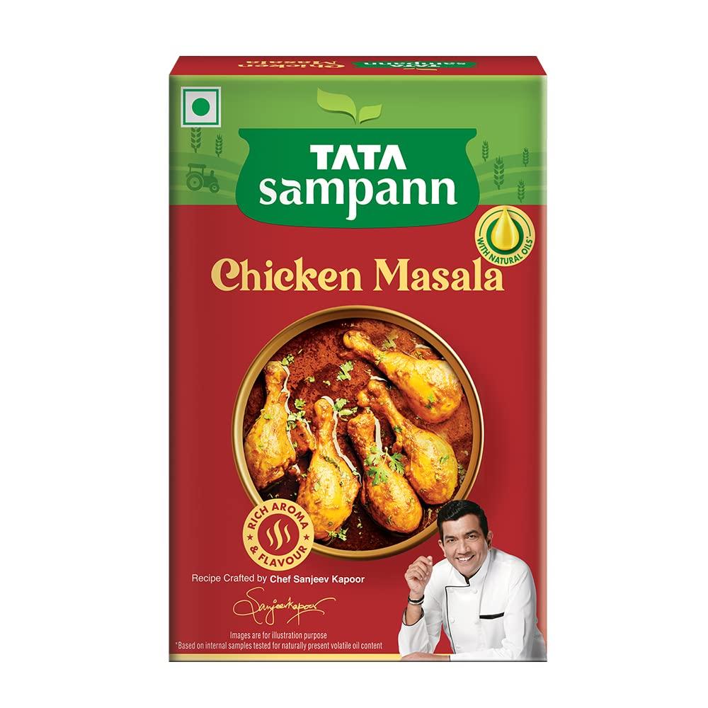 Tata Sampann Tata Sampann Chicken Masala with Natural Oils, Crafted by Chef Sanjeev Kapoor, 100g & Tata Sampann Chaat Masala with Natural Oils, Crafted by Chef Sanjeev Kapoor, 100g
