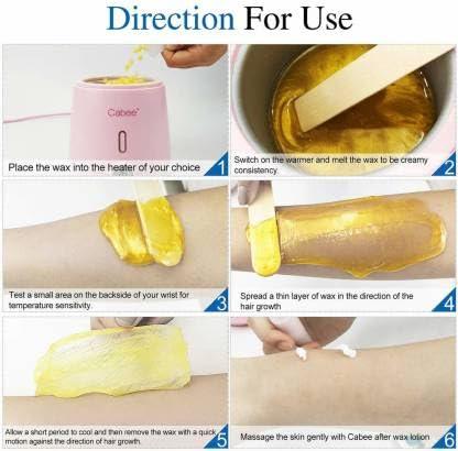 Drosselz Hard Wax Warmer, Heater with Hair Removal Wax Beans(100 Grams) and Wooden Chips for Hard, Strip and Paraffin Waxing Kit for Women (Red)