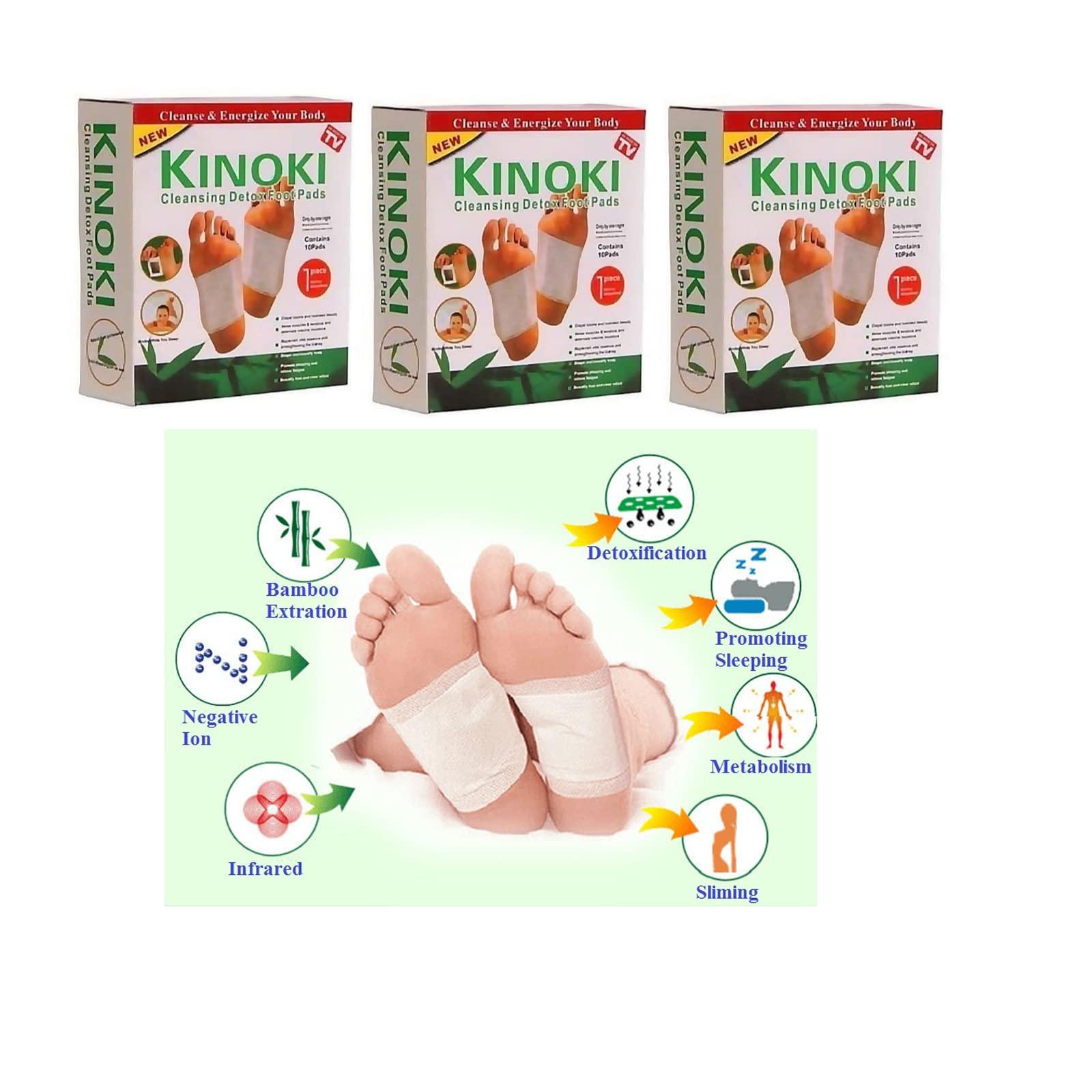 Kinoki Kinoki Cleansing Detox Foot Patches 30 Adhesive Pads Kit Natural Unwanted Toxins