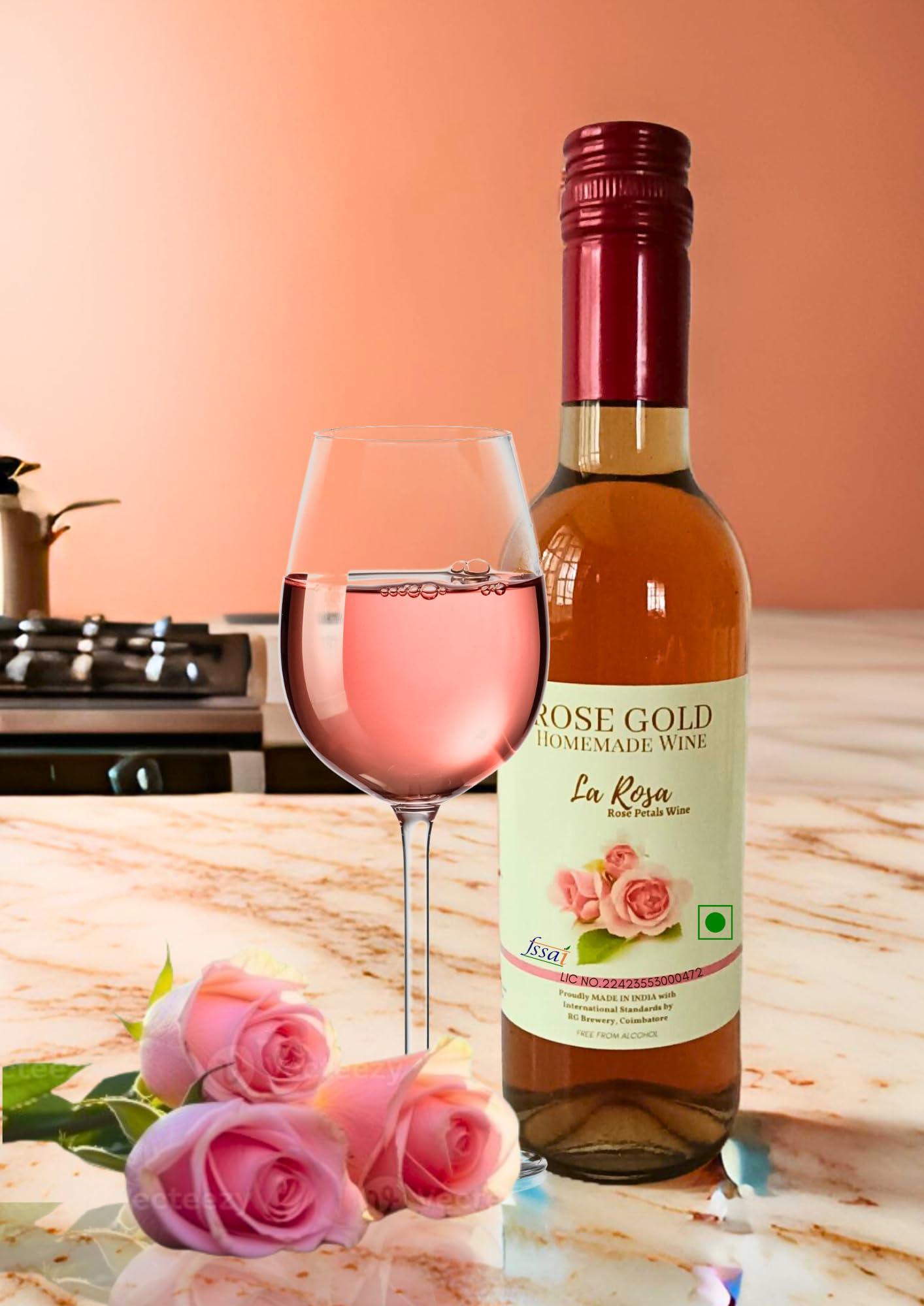 Rosegold Rosegold-La Rosa-Homemade fermented Rose Petal\'s wine -375ml