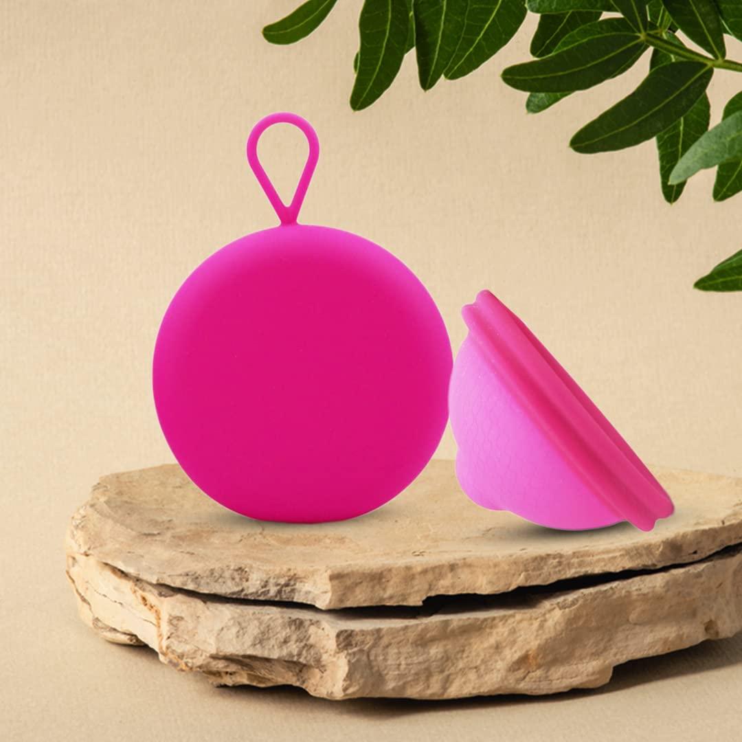 MYKI MYKI Disc & Clutch Perfect Soft Disc Reusable Menstrual Cup For Women|Ultra Soft, Oduor And Rash Free|100% Medical Grade Silicone|No Leakage|Protection For Up To 8 Hours |Pink-Large,1 Count